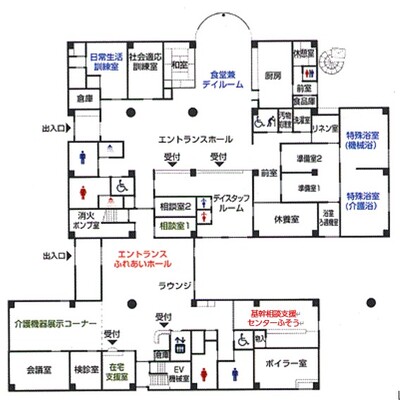 福祉センター1階　案内図