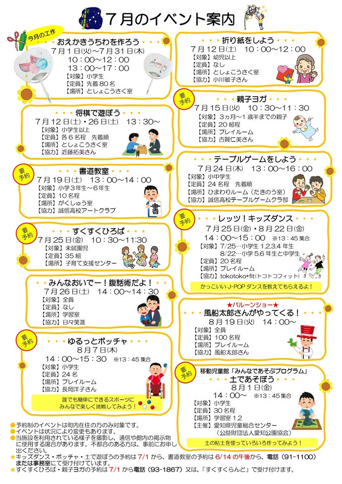 ひまわりだより7月号裏