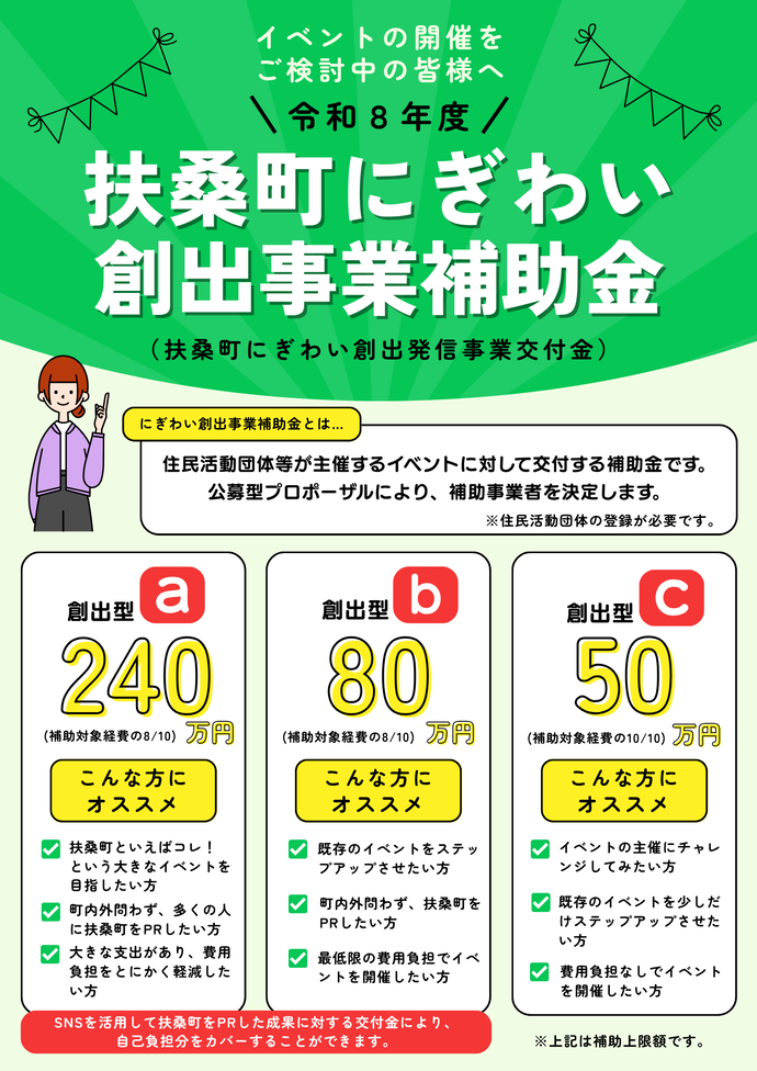 にぎわい創出事業補助金周知画像1