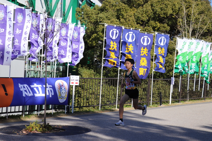 走っている写真